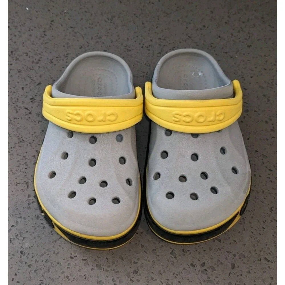 Crocs Kids Bayaband Clog Slip On Comfort Water Shoes Construction Yellow Size C9